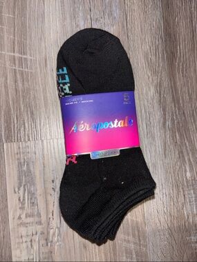 5 Pack Aeropostale Low Cut Black Socks